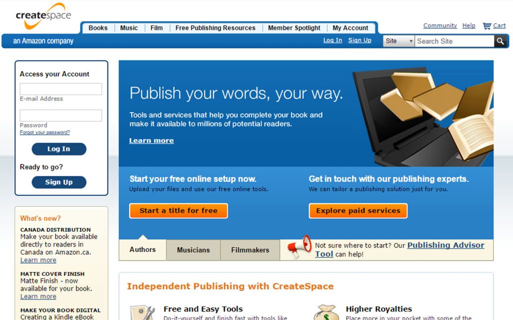 self book publishing software for free