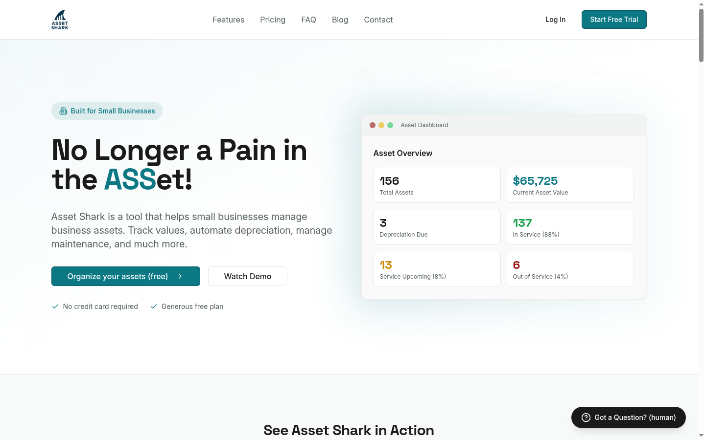 AssetShark - SaaS asset management app built with vibe coding